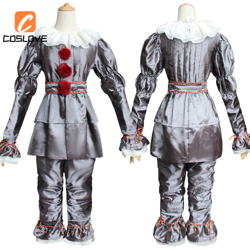 Trang phục cosplay Pennywise từ phim kinh dị Stephen King's IT - Full set quần áo cho người lớn