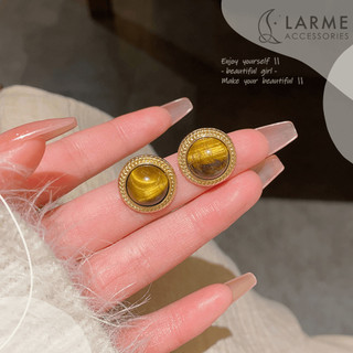 Khuyên tai nữ bông tai phong cách cổ điển sang trọng Larme accessories -KT0297