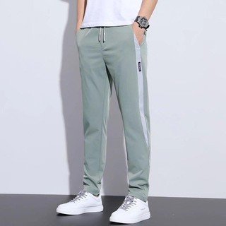 Quần nam Gksss thời trang và phổ biến dáng rộng giản dị phong cách Hàn Quốc mỏng mùa hè quần thể thao lụa băng khô nhanh