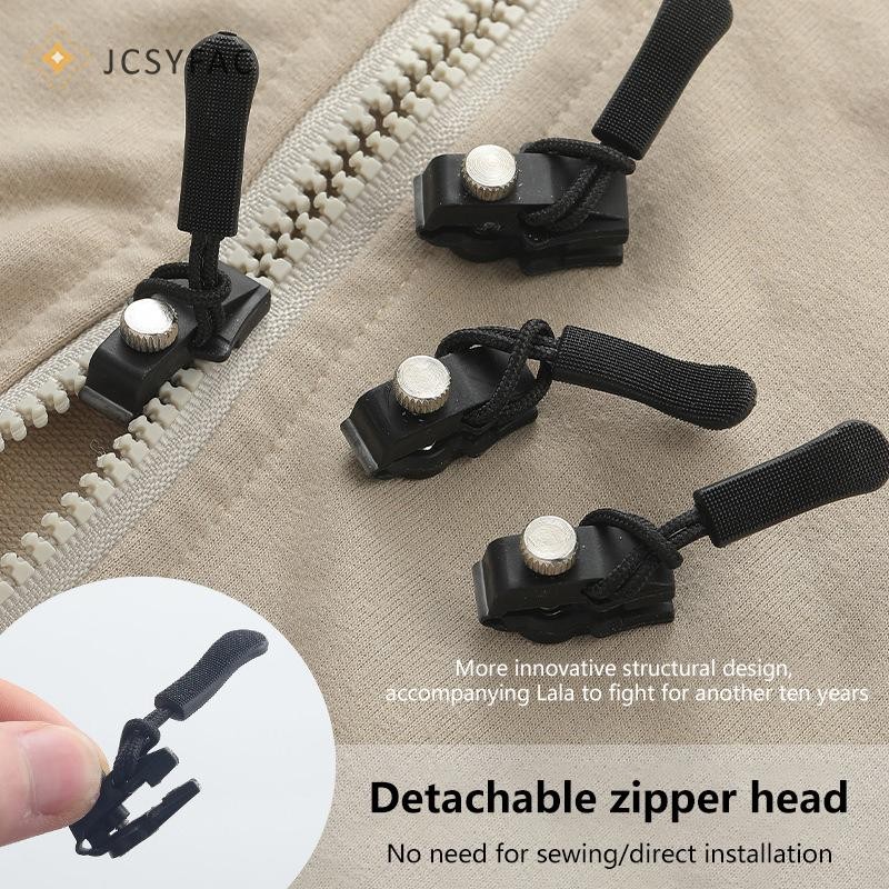 JCSYFAC 6 Cái Đa Năng Dây Kéo Sửa Chữa Bộ Thay Thế Sửa Chữa Dây Kéo Trượt Răng Cứu Hộ Vít Dây Kéo Mới