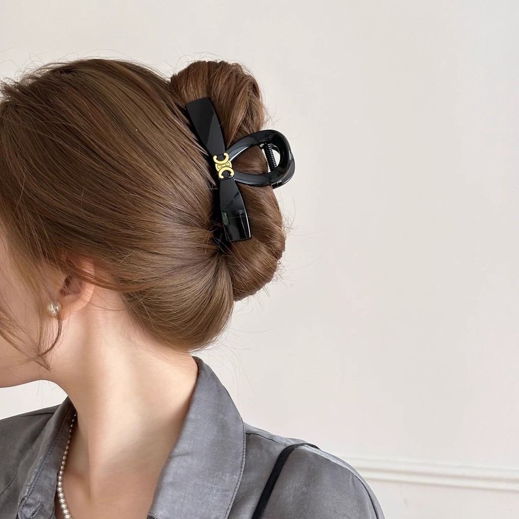 Kẹp tóc nơ đen nữ Kẹp tóc cá mập