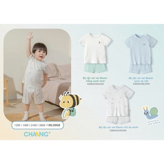 Chaang SS2025 Bộ cộc cúc vai Bloom cho bé