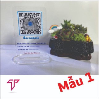 Bảng quét mã QR CODE để bàn, QR code , QR bằng mica bền đẹp, bảng quét mã QR bằng mica để bàn ( thời gian in siêu tốc ).