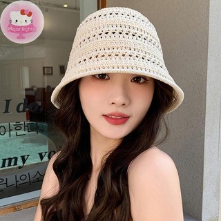 Moonlights Mùa Hè Mới Rỗng Dệt Kim Chống Nắng Và Che Nắng Mũ Dành Cho Nữ Giải Trí Đa Năng Nhỏ Tươi Thời Trang Mũ Nồi EN