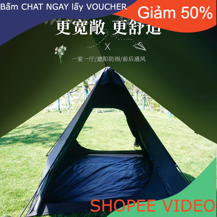 Glamping Lều cắm trại cao cấp Lều da đen, lều cắm trại ngoài trời chống tia cực tím, chống mưa, Lều Dã Ngoại – 2