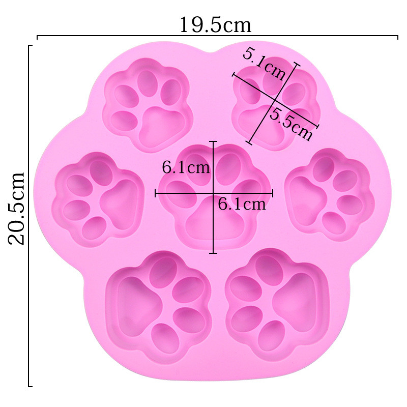 7 Khoang Mèo Paw Khuôn Silicon Kẹo Khuôn Socola DIY Món Tráng Miệng Khuôn Làm Bánh Nhà Bánh Quy Trang Trí Bánh Khuôn Khay Đá Pudding Khuôn