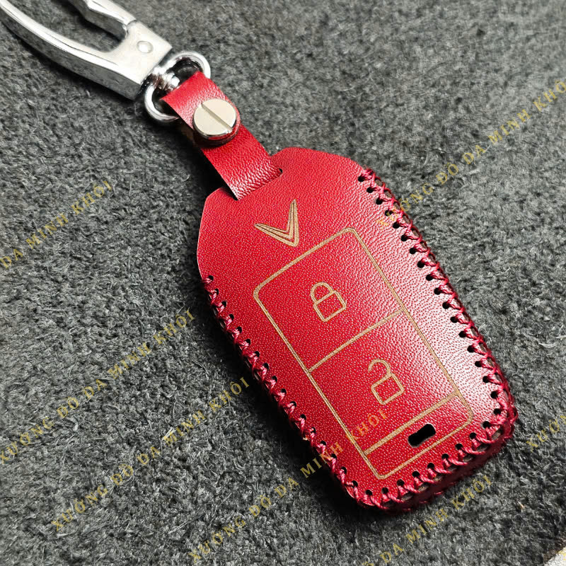Bao Da Chìa Khóa Vinfast VF3 Bọc chìa khóa xe điện VF3 handmade da thật