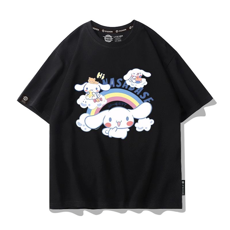 2025 Cinnamoroll Đồ Họa Áo Thun Nữ Tay Ngắn Cho Nữ Ấm Áp Phong Cách Hoạt Hình Phong Cách Mùa Hè Thường Ngày Hàng Đầu