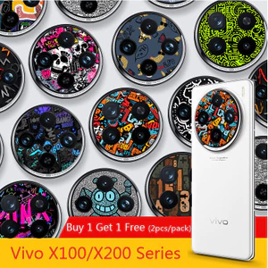 Dành Cho Vivo X300 Pro X200 X100 Ultra X200 Pro / Mini Micro Matte Giấy Mềm Miếng Dán Máy Ảnh Phim Graffiti Nhiều Màu Sắc Ống Kính Chống Cháy Chống Trầy Xước Bảo Vệ Camera