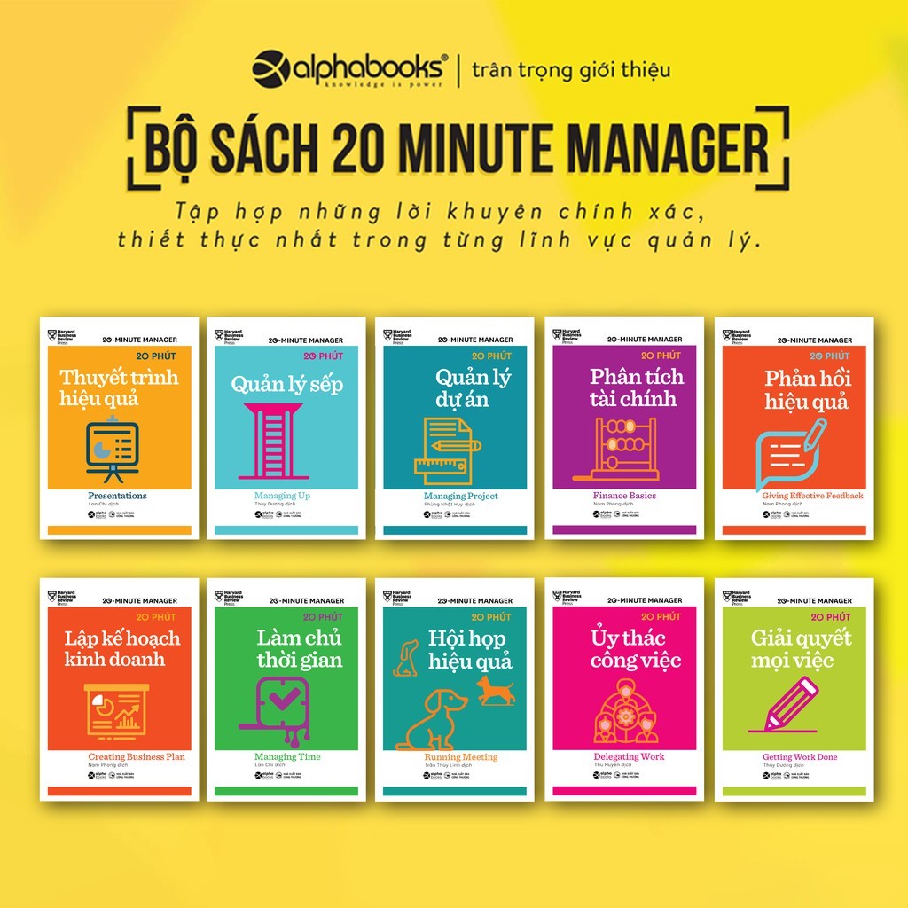 Sách - Bộ Sách 20 Minute Manager - HBR 20 Phút (Combo 10 Cuốn Tặng Kèm Boxset Sang Trọng)
