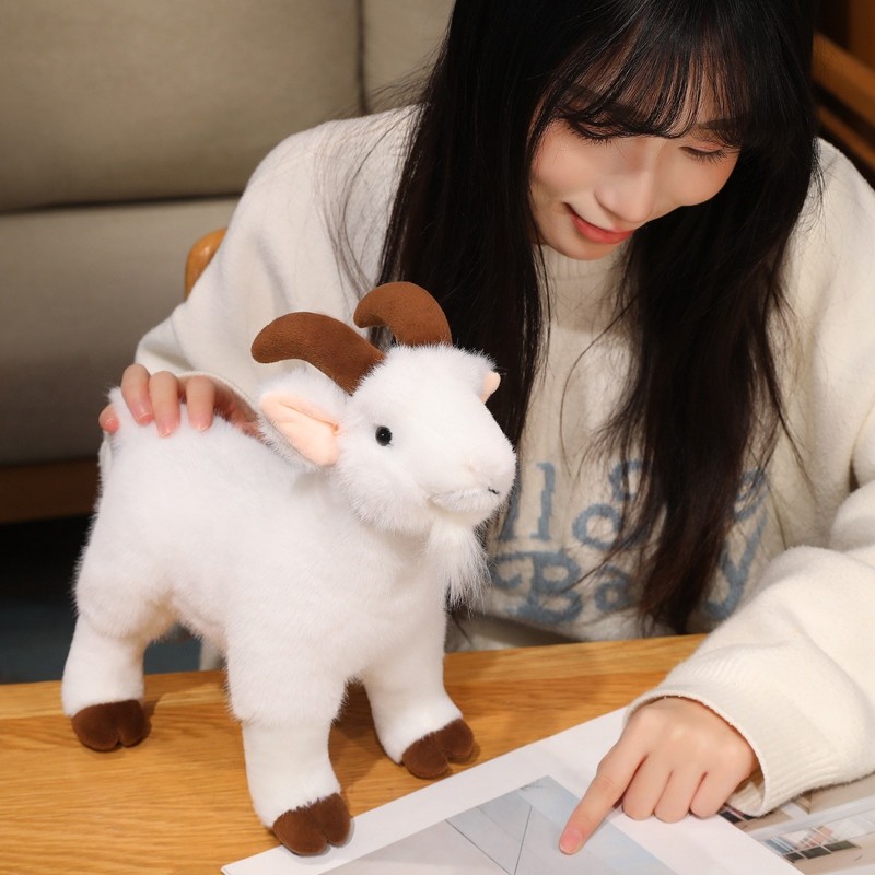 Kawaii Dê Sang Trọng Đồ Chơi Dễ Thương Đen Trắng Cừu Sang Trọng Búp Bê Vui Nhộn Mô Phỏng Cừu Đồ Chơi Nhồi Bông Móc Khóa Mặt Dây Chuyền Mềm Mại Cho Bé Làm Dịu Búp Bê Trang Trí Nhà Trẻ Em Quà Tặng Năm Mới Quà Tặng Sinh Nhật