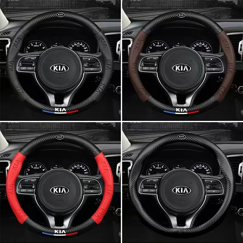 [Hàng giao ngay] Vỏ vô lăng Kia K2 K3 K4 K5 K7 K9 KX7 Forte Ceed Soul Sorento Sportage RIO Seltos Picanto vỏ vô lăng thời trang phụ kiện ô tô
