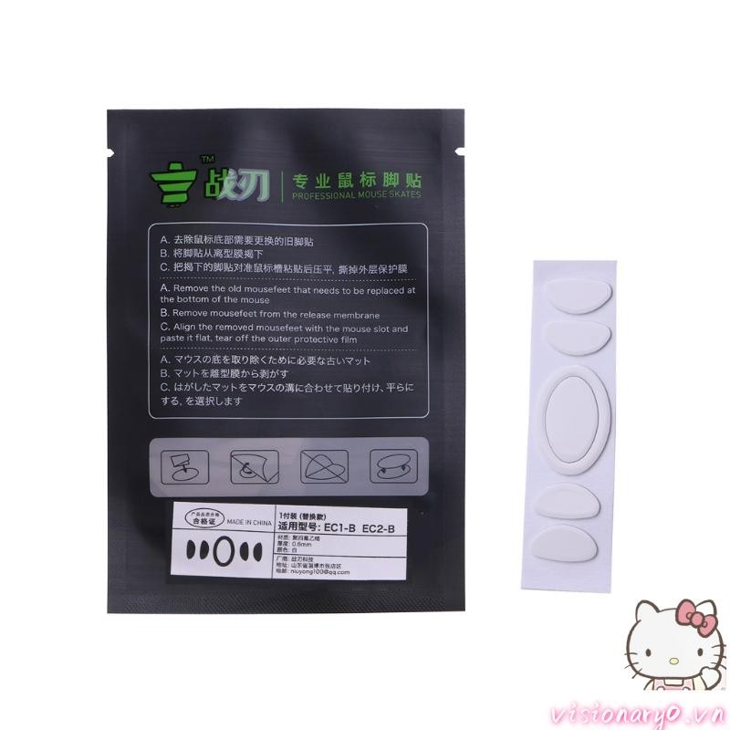Tầm Nhìn 1 Bộ Cho ZOWIE EC1-B EC2-B Miếng Dán Chân Chuột Miếng Lót Trượt Đường Cong Edge