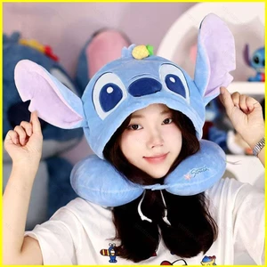 ST2 Stitch Có Mũ Trùm Đầu Gối Hình Chữ U Sang Trọng Du Lịch Di Động Văn Phòng Gối Bảo Vệ Cổ TS2