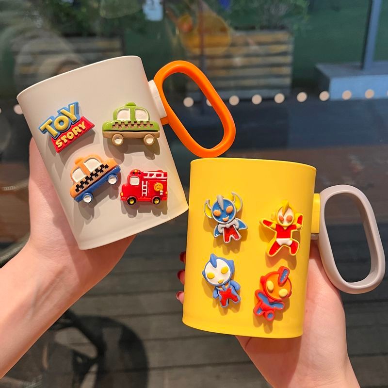 Ultraman Hoạt Hình Trẻ Em Nước súc Miệng Cốc Hộ Gia Đình Sinh Viên Bàn Chải Đánh Răng Cốc Bé Trai Bé Gái Răng Cốc Rửa Răng XJVR