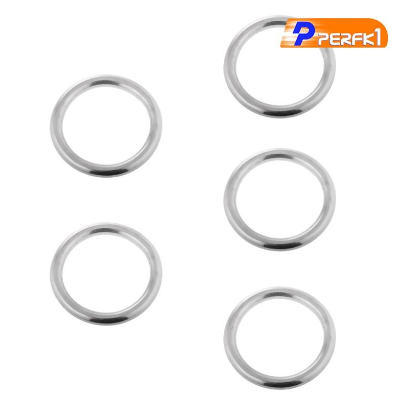 5 miếng Đường kính 20 - 35mm. Vòng hàn mịn màng Vòng tròn không gỉ 304 được đánh bóng chính xác cho thuyền Kayak Ca nô Bóng biển Thuyền buồm Võng Yoga
