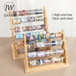 JIANWU Bốn Lớp / Sáu Lớp Hình Thang Giá Để Đồ Bằng Gỗ Băng Chất Liệu Cắt Kéo Giá Để Đồ Tạp Chí Sáng Tạo Văn Phòng Phẩm