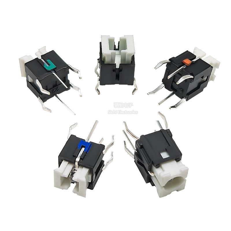 6 * 6 * 7 / 7.2 / 9mm có đèn LED Nút nhấn Công tắc nút nhấn Ánh sáng đỏ Ánh sáng xanh Ánh sáng xanh Công tắc Tact Công tắc vi mô