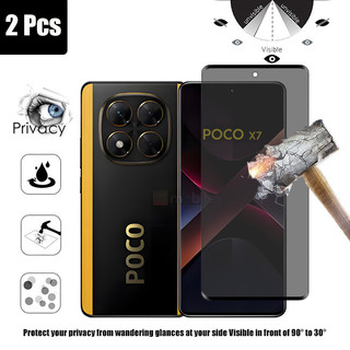 Poco X7 2 Chiếc Kính Cường Lực Chống Nhìn Trộm Bảo Vệ Màn Hình Riêng Tư Cho Xiaomi POCO X6 F6 M6 X7 Pro 4G 5G Phim Chống Gián Điệp