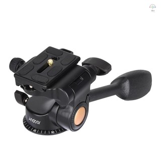 Hilivn) Andoer Q08 Video Chân Máy Bóng Đầu Chất Lỏng 3 Chiều Cánh Tay Rocker Với Đĩa Phát Hành Nhanh Cho Máy Ảnh DSLR Chân Máy Monopod
