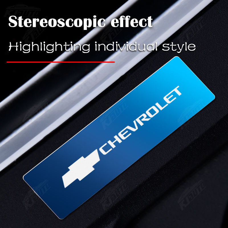 Chevrolet Gương Kim Loại Logo Ô Tô Miếng Dán 3D Huy Hiệu Thép Không Gỉ Cá Tính Sửa Đổi Nội Thất Phụ Kiện Cho Tracker Corsa Aveo Captiva Onix Captiva Cruze S10 Omega Prisma