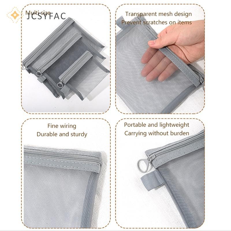 Jcsyfac Dung Tích Lớn Di Động Du Lịch Ngoài Trời Túi Trang Điểm Lưới Trong Suốt Bảo Quản Túi Giặt Tổ Chức Nhà Túi Tote Mới