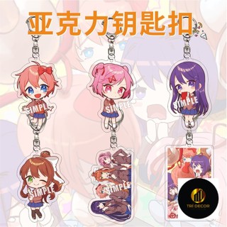 Móc khóa mặt dây chuyền Acrylic hình nhịp tim câu lạc bộ văn học anime xung quanh cây mùa hè lili shiri monica