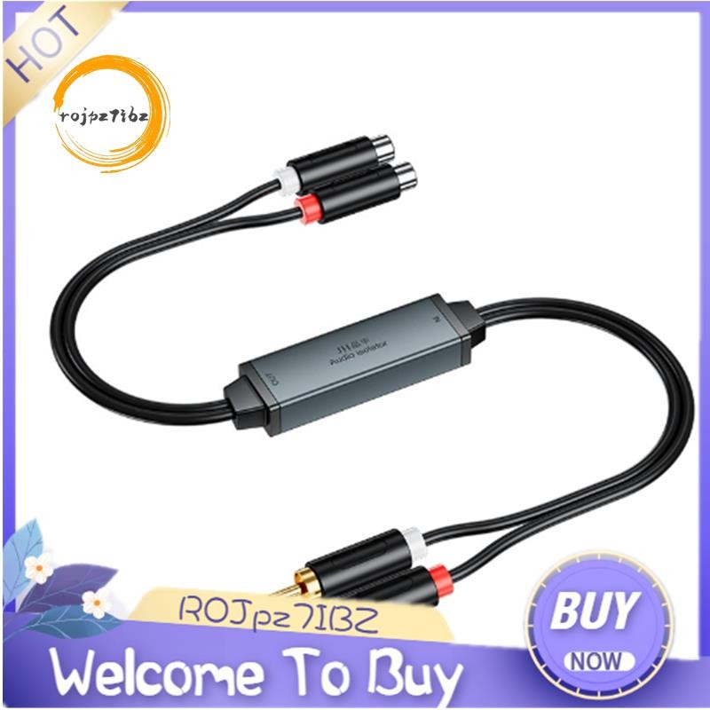 AV100C cho RCA Bộ cách ly âm thanh Bộ lọc tiếng ồn mặt đất chung 3,5mm Bộ khử tiếng ồn chống nhiễu Âm thanh ô tô Âm thanh nổi tại nhà