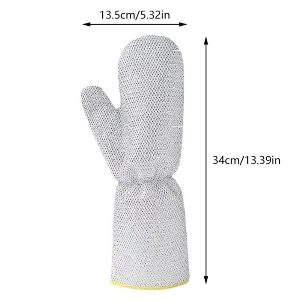 HAPPYNOOK Găng tay làm sạch công việc nhà, Găng tay rửa chén kéo dài không thấm nước, Vệ sinh gia đình Bát dày chải làm sạch Găng tay bạc