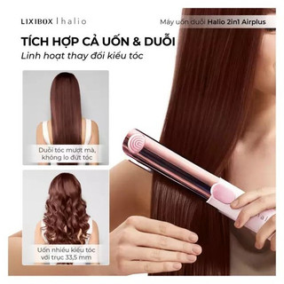 Máy Uốn Duỗi Tạo Kiểu 2 trong 1 - Halio 2in1 Airplus Hair Styler - Bảo hành chính hãng 24 tháng