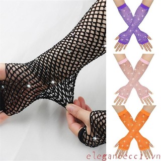 Găng tay lưới cá ELE Găng tay lưới cá rỗng cho buổi hòa nhạc dành cho nữ và bé gái