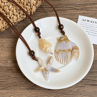 Mùa hè đi biển kỳ nghỉ sò điệp mặt dây chuyền vòng cổ trang trí vòng cổ thời trang nữ