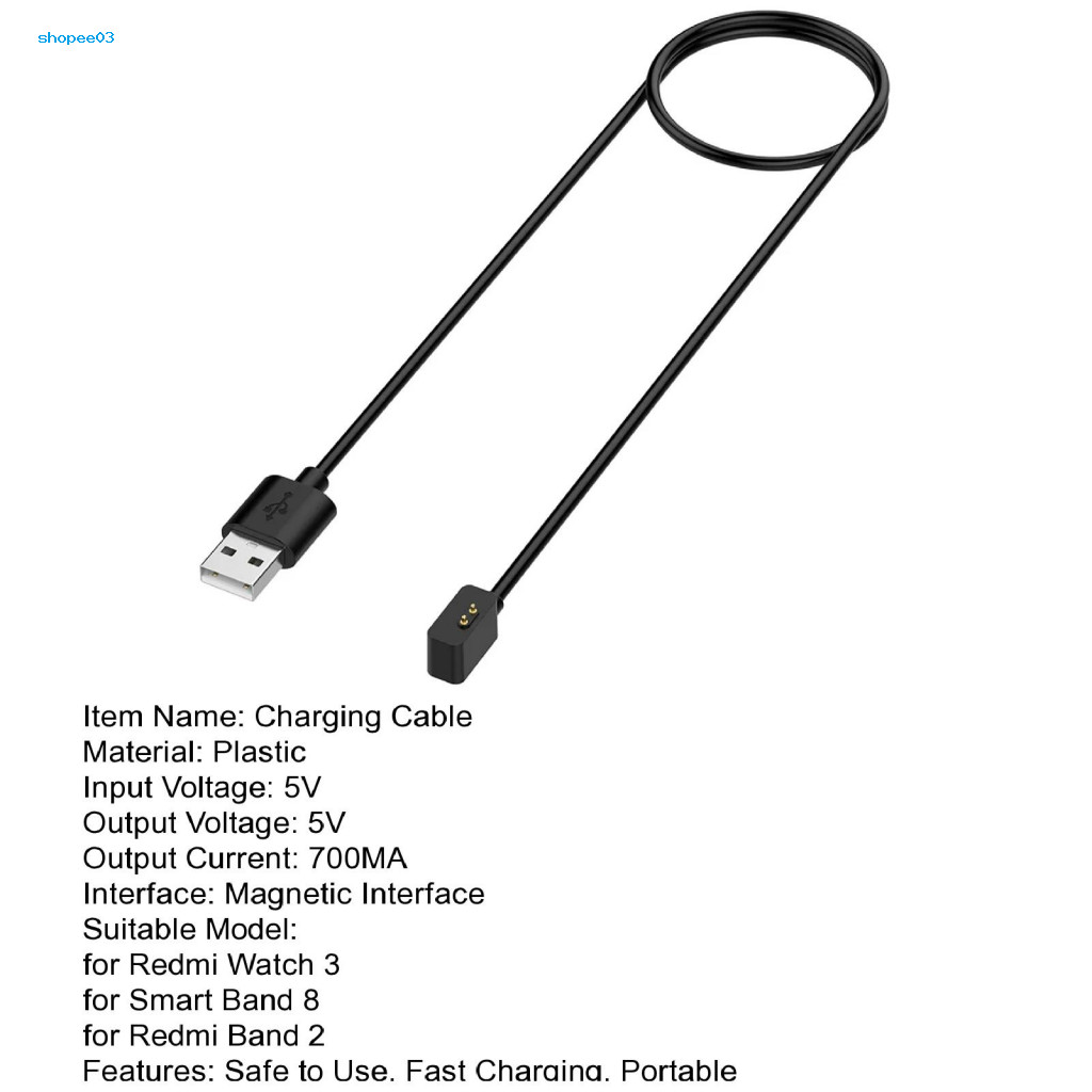 [Ky] Cáp sạc đồng hồ thông minh Cáp sạc đồng hồ Dây sạc từ tính sạc nhanh cho Redmi Watch 3 Cáp sạc hiệu quả đáng tin cậy cho người mua Đông Nam Á