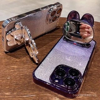 Ốp Lưng Gương Thỏ Cho OPPO Reno 13 12 Pro 11 F Reno 10 Pro Plus Reno 7 8T 4G 5G A3 A58 A38 A78 Vỏ Bảo Vệ Địa chấn