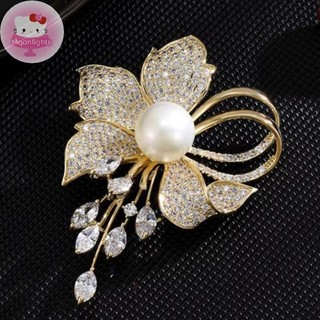 Moonlights Thời Trang Kim Cương Giả Hoa Ngọc Trai Thổ Cẩm Dành Cho Nữ Quần Áo Áo Áo Trang Sức Phụ Kiện Quà Tặng EN