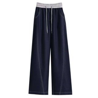 Quần denim phong cách rộng, kích thước lớn, mỏng dành cho nữ - Phong cách mới mùa hè 2025