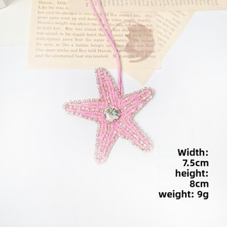 HOBBYIN Miếng dán HOBBYIN, Móc khóa cây dừa DIY, Tinh thể sao biển Sequin Handmade đính miếng vá túi quà tặng mặt dây chuyền