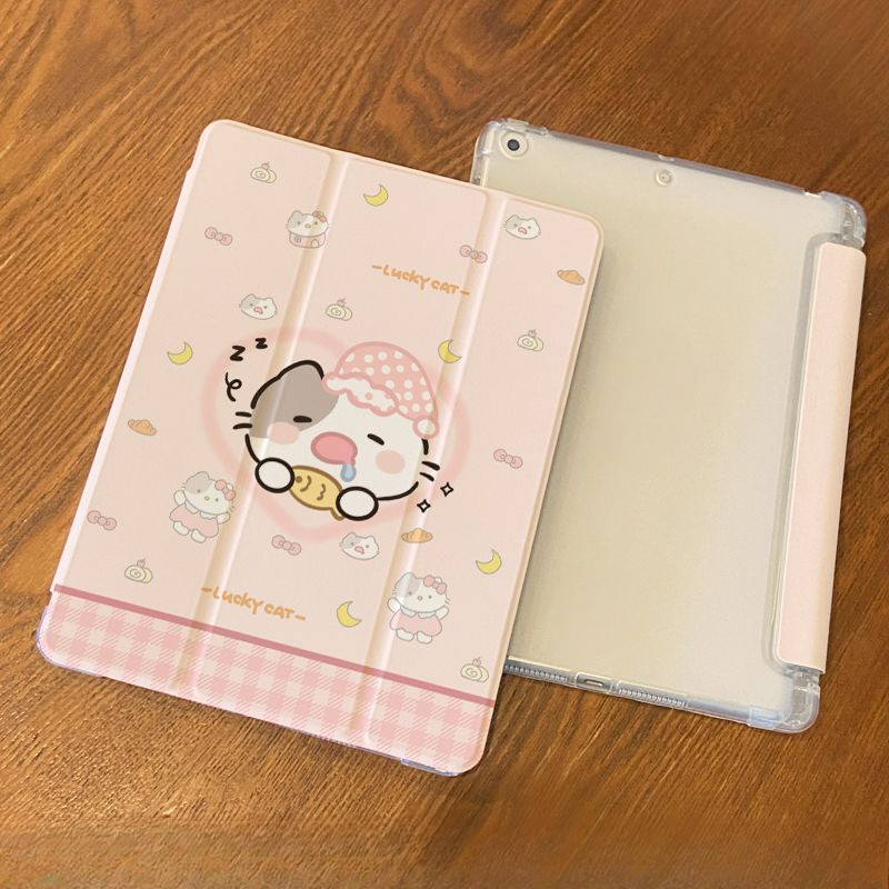 Ốp Bảo Vệ Cho iPad Gen7 / 8 / 9th Gen5 / 6 Mini4 / 5 / 6 Air5 / 6 / 7 pro 12.9 2024 pro11 2025 A16 gen11th 10th air 11 inch Air1 / 2 air 13 inch Phim Hoạt Hình Dễ Thương Trong Suốt Vỏ Máy Tính Bảng