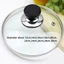 YUJUNI Chảo Chiên, Vỏ Nồi Kính Cường Lực Có Thể Nhìn Thấy, Núm Inox Bền Đẹp Chảo Tròn Nắp Chảo Phụ Kiện Nhà Bếp