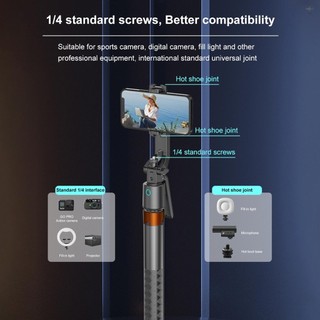 Hilivn) Chân máy theo dõi khuôn mặt tự động Gậy Selfie 180cm / 71in có thể mở rộng 360° Chân máy điện thoại xoay Điều khiển cử chỉ Quadrapod với chân máy điện thoại màn trập từ xa vít 1 / 4 Inch cho Vlog