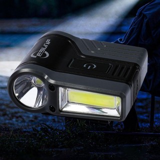 FANGHUI Cap Clip Light, Đen Cam Đỏ USB Sạc Đèn Pha Câu Cá LED, Di Động 15cm Cảm Biến Thông Minh Nhựa Chống Thấm Nước Đi Bộ Đường Dài Đầu Đèn Pin Chiếu Sáng Ngoài Trời