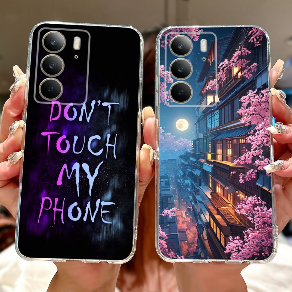 Ốp Lưng Cho Realme C75 Mèo Dễ Thương Thời Trang Hoa Hoạt Hình Thoáng Mát Trong Suốt TPU Ốp Lưng Cho Realme C75 Ốp lưng Trong Suốt