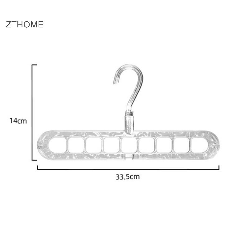 ZTHOME Chín Lỗ Móc Treo Quần Áo Hộ Gia Đình Nhựa Đỏ Đa Năng Quần Áo Sấy Hiện Vật Xoay Ngang Và Dọc Đậm Dày Móc HOT