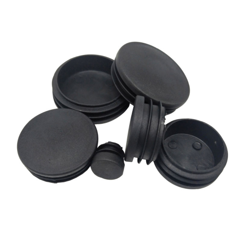 Đen Tròn Nhựa Trống Cuối Nắp Ống Chèn Ống Cắm Bung Chèn Nút Chặn Cho Ghế Chân Ống 10 ~ 114mm