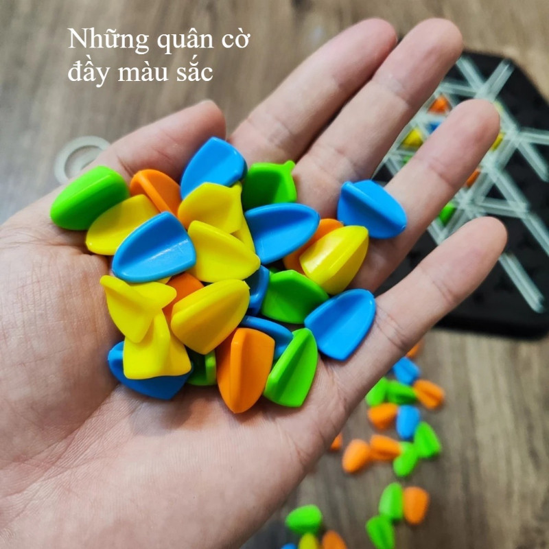 Bộ Cờ Xếp Hình Tam Giác, Cờ Xích Logic Cho Trẻ,  Đồ Chơi Giáo Dục, Chất Liệu An Toàn