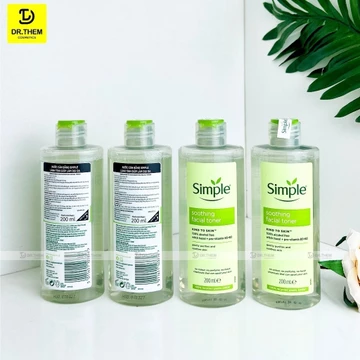 Combo Sữa Rửa Mặt Simple Toner Nước Hoa Hồng Simple Tẩy Trang Simple Cho Da Nhạy Cảm 200ml 400ml - LINASHOP