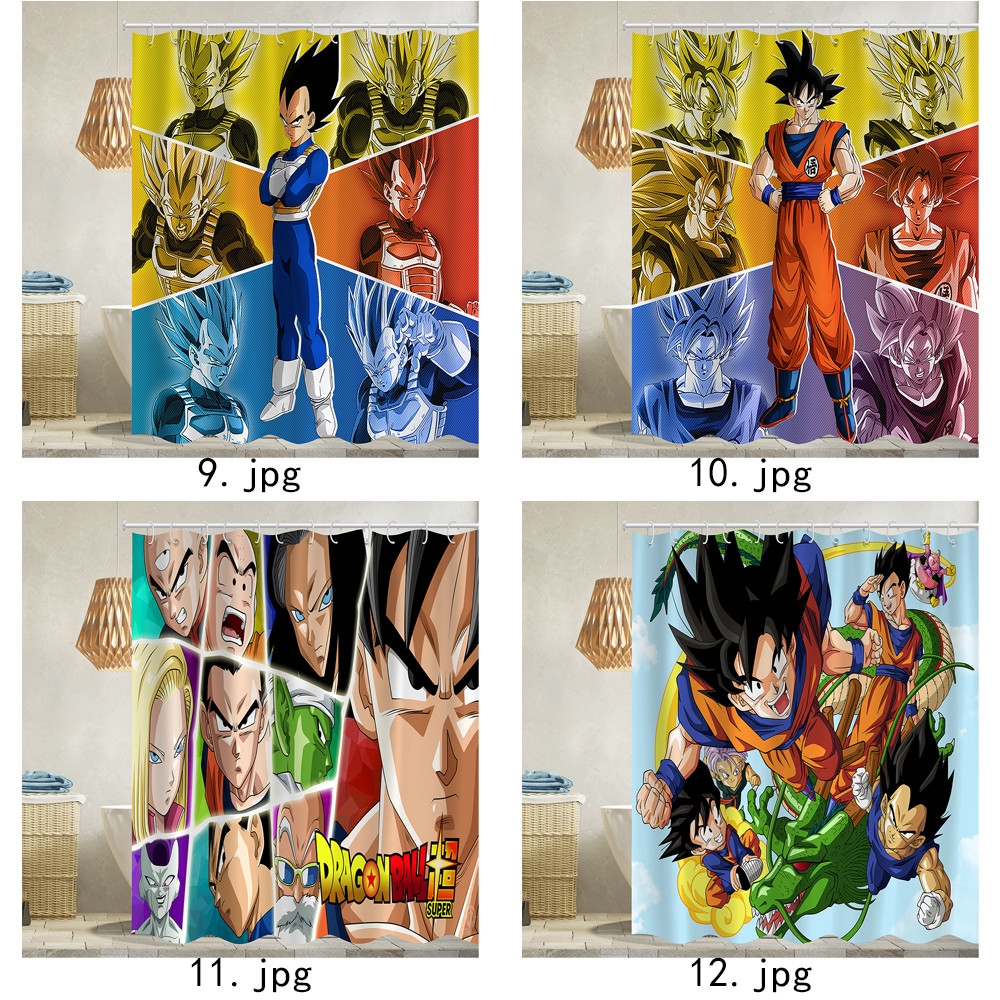 Rèm tắm chống nước Dragon Ball Polyester Trang trí phòng tắm