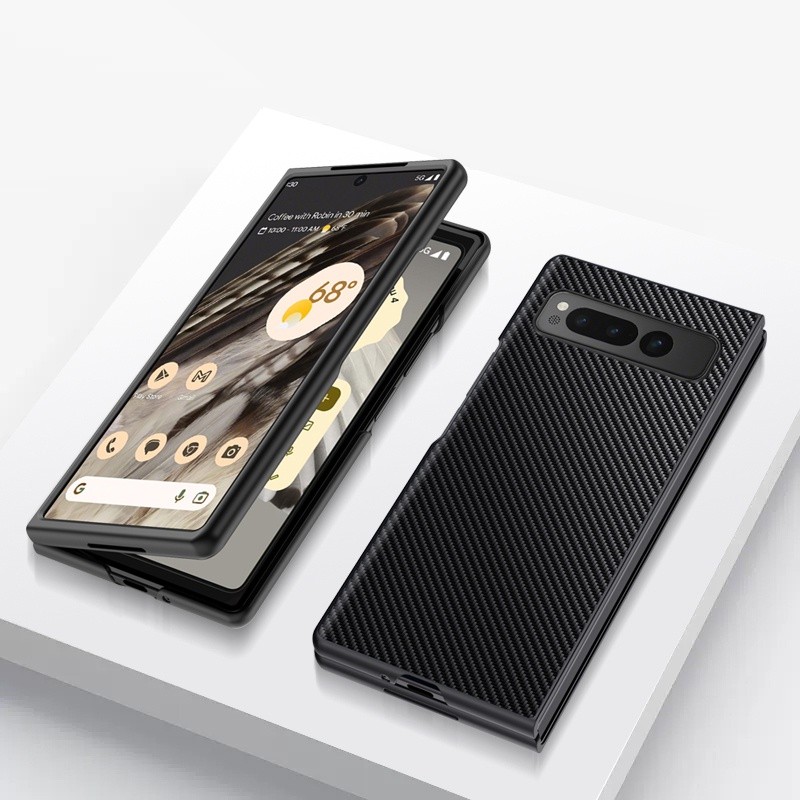Ốp Da Cho Google Pixel Fold Chống Sốc Sang Trọng Matte PU Cover Business Case