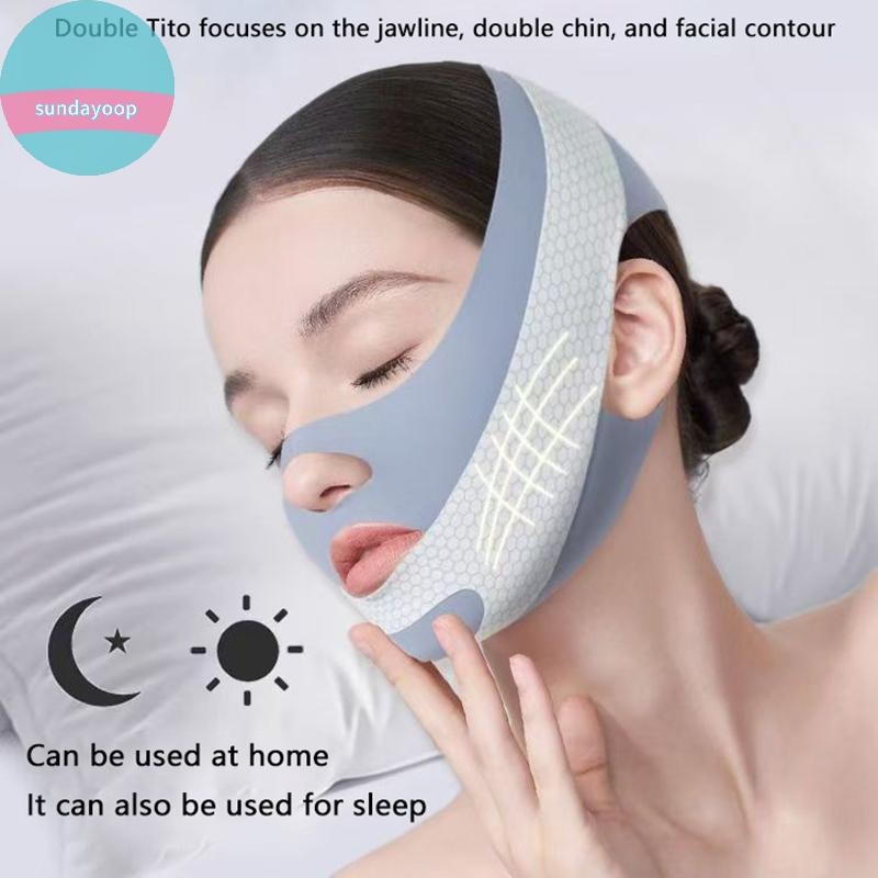 Sund Face-Lift With Sleep Face V Shape Facial Slimming Bandage Relaxing Shape Lift Giảm Double Chin Face Thining Band Massage VN