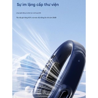 Quạt Đeo Cổ Mini – 5 Cấp Gió Mạnh, Sạc USB, Nhỏ Gọn Tiện Lợi